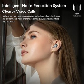 Wireless Stereo Sleep Headphones Mini in-Ear Noise Cancelling Earbuds Bone Conduction Bluetooth Music Headset with Charging Box

