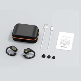 High Quality Sports Wireless Earbud  Bluetooth 5.3 Earphones with Noise Cancelling Mic HiFi Stereo Over Ear Bud with LED Display and USB-C for IOS/Android
