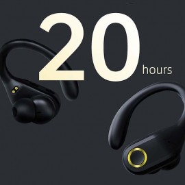 High Quality Sports Wireless Earbud  Bluetooth 5.3 Earphones with Noise Cancelling Mic HiFi Stereo Over Ear Bud with LED Display and USB-C for IOS/Android
