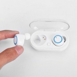 K18 Mini TWS Wireless Bluetooth Earphones Sweatproof Sport Headset Noise Cancellation Audio Headphones Stereo In Ear Wireless Earbuds with Mic for iphone Android Phone
