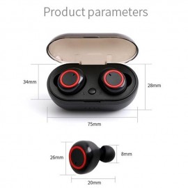 K18 Mini TWS Wireless Bluetooth Earphones Sweatproof Sport Headset Noise Cancellation Audio Headphones Stereo In Ear Wireless Earbuds with Mic for iphone Android Phone
