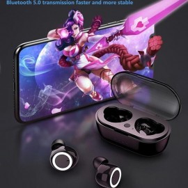 K18 Mini TWS Wireless Bluetooth Earphones Sweatproof Sport Headset Noise Cancellation Audio Headphones Stereo In Ear Wireless Earbuds with Mic for iphone Android Phone
