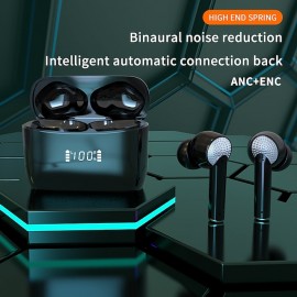 J8 Wireless Earphone Noise Reduction Bluetooth 5.3 Headphones, Deep Bass Stereo Earbuds with HD Mic IPX7 Waterproof 40H Playtime Headphones

