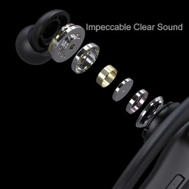 Bluetooth 5.1 Headphones Sports Earbuds 50H Deep Bass Noise Cancelling Headphones with Mic IP7 Waterproof Over-Ear Headphones USB-C/LCD Display for Running
