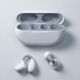 Wireless Ear Clip Bone Conduction Headphones fones Bluetooth 5.3 Ear Clip on Ear Earring sports earphones earbud hooks with Mic
