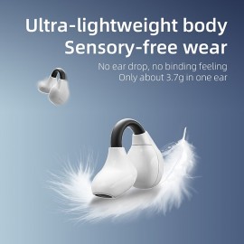 Wireless Ear Clip Bone Conduction Headphones fones Bluetooth 5.3 Ear Clip on Ear Earring sports earphones earbud hooks with Mic
