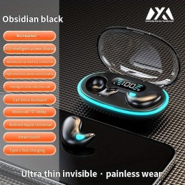 New Digital Display TWS Bluetooth Earphones Invisible Mini Sleep Wireless Bluetooth Earphones For Side Sleeping Dedicated Noise Cancelling Earphones
