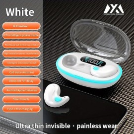 New Digital Display TWS Bluetooth Earphones Invisible Mini Sleep Wireless Bluetooth Earphones For Side Sleeping Dedicated Noise Cancelling Earphones
