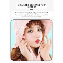 TWS Wireless lnvisible Bluetooth Headphones Mini Semi-In-Ear Earbuds x6 Noise Reduction Sports Headset
