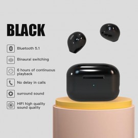 TWS Wireless lnvisible Bluetooth Headphones Mini Semi-In-Ear Earbuds x6 Noise Reduction Sports Headset
