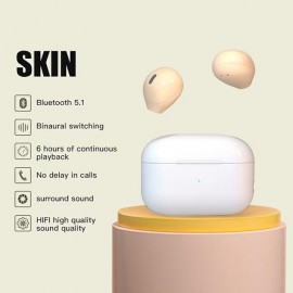 TWS Wireless lnvisible Bluetooth Headphones Mini Semi-In-Ear Earbuds x6 Noise Reduction Sports Headset
