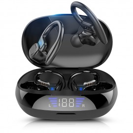 VV2 TWS IPX5 High Quality Noise Cancelling Stereo Sports Ear Hook Wireless Bluetooth Headphones

