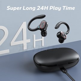 VV2 TWS IPX5 High Quality Noise Cancelling Stereo Sports Ear Hook Wireless Bluetooth Headphones
