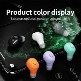 Wireless Headphone Invisible Bluetooth Earphone Mini Single in Ear Earbuds with Mic 18D Sound Quality Headset 20H Music Time
