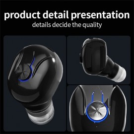Wireless Headphone Invisible Bluetooth Earphone Mini Single in Ear Earbuds with Mic 18D Sound Quality Headset 20H Music Time
