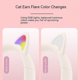 Kids Bluetooth Headphones LED Lights Stereo Sound with MIC Volume Limited 25H Playtime Foldable Bluetooth 5.3 Kids Wireless Headphones on Ear for Tablets Phone PC
