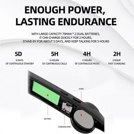 XG-88 Bluetooth Eyeglasses Headphones, Smart Open Ear Audio Glasses Speaker Ear Hook Bluetooth5.0 Waterproof Ergonomic Design Fast Charging Earphones
