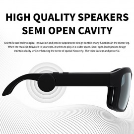XG-88 Bluetooth Eyeglasses Headphones, Smart Open Ear Audio Glasses Speaker Ear Hook Bluetooth5.0 Waterproof Ergonomic Design Fast Charging Earphones
