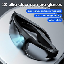 XL16 Camera Eyeglasses Bluetooth Headphones, Smart Open Ear Audio Glasses Speaker Ear Hook Bluetooth5.0 Stereo IPX6 Waterproof Long Battery Life Headphones, Gifts for Men
