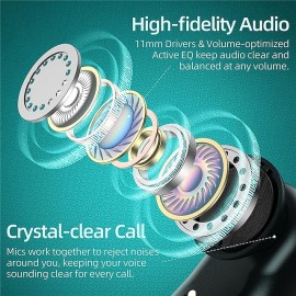 Wireless Earbuds Bluetooth Headphones 48hrs Play Back Sport Earphones with LED Display Over-Ear Buds with Earhooks Built-in Mic Headset for Workout
