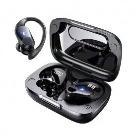 Wireless Earbuds Bluetooth Headphones 48hrs Play Back Sport Earphones with LED Display Over-Ear Buds with Earhooks Built-in Mic Headset for Workout

