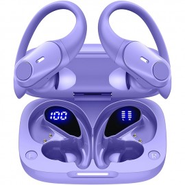 Wireless Earbuds Bluetooth Headphones 48hrs Play Back Sport Earphones with LED Display Over-Ear Buds with Earhooks Built-in Mic Headset for Workout

