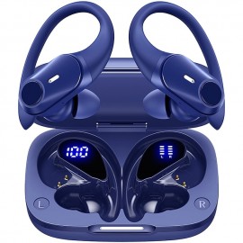 Wireless Earbuds Bluetooth Headphones 48hrs Play Back Sport Earphones with LED Display Over-Ear Buds with Earhooks Built-in Mic Headset for Workout
