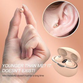 True Wireless Bluetooth Earphone Mini Invisible Headphones Bluetooth 5.3   HIFI Stereo Noise Reduction Sleep In Ear Earphones Smart Touch Sports Gaming Earphones for Smartphone
