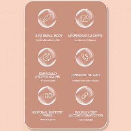 True Wireless Bluetooth Earphone Mini Invisible Headphones Bluetooth 5.3   HIFI Stereo Noise Reduction Sleep In Ear Earphones Smart Touch Sports Gaming Earphones for Smartphone
