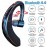 Wireless Bluetooth5.0 Headphone, Long Standby Business Earphone with Microphone, Waterproof Sport Bluetooth Headset, Noise Cancelling Earhook Earbuds for IOS Android Windows Smartphone

