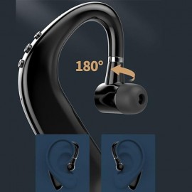 Wireless Bluetooth5.0 Headphone, Long Standby Business Earphone with Microphone, Waterproof Sport Bluetooth Headset, Noise Cancelling Earhook Earbuds for IOS Android Windows Smartphone

