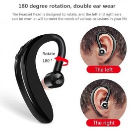 Wireless Bluetooth5.0 Headphone, Long Standby Business Earphone with Microphone, Waterproof Sport Bluetooth Headset, Noise Cancelling Earhook Earbuds for IOS Android Windows Smartphone
