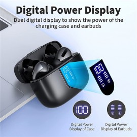 True Wireless Bluetooth Headphones, 60h Playback LED Power Display Earphones, IPX5 Waterproof in-Ear Earbuds with Mic
