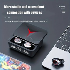 New M90 TWS Wireless Earphone HiFi Stereo Earphone Noise-Cancelling Touch Control Earbuds Built-in HD Mic With Charging Case

