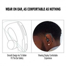 1PC Wireless Bluetooth Business Headphones With Mic Voice Control Handsfree Earphone Stereo Noise Cancellation Earhook Bluetooth Headset For Smart Phone
