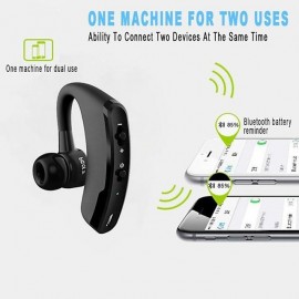 1PC Wireless Bluetooth Business Headphones With Mic Voice Control Handsfree Earphone Stereo Noise Cancellation Earhook Bluetooth Headset For Smart Phone
