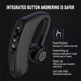 1PC Wireless Bluetooth Business Headphones With Mic Voice Control Handsfree Earphone Stereo Noise Cancellation Earhook Bluetooth Headset For Smart Phone
