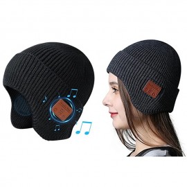 Wireless Bluetooth 5.0 Hat Outdoor Warm Music Headset with MIC for Handsfree Rechargeable Earphone Gift for Men and Women

