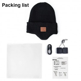 Wireless Bluetooth 5.0 Hat Outdoor Warm Music Headset with MIC for Handsfree Rechargeable Earphone Gift for Men and Women
