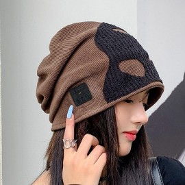 Wireless Bluetooth Headphones Winter Music Hat Warm Knitting Beanie Cap USB Rechargeable Sport Headset with MIC for Cell Phone
