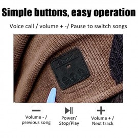 Wireless Bluetooth Headphones Winter Music Hat Warm Knitting Beanie Cap USB Rechargeable Sport Headset with MIC for Cell Phone
