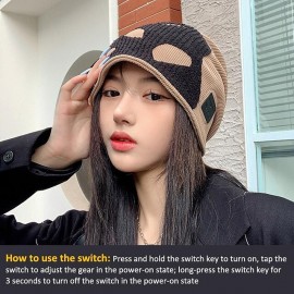 Wireless Bluetooth Headphones Winter Music Hat Warm Knitting Beanie Cap USB Rechargeable Sport Headset with MIC for Cell Phone
