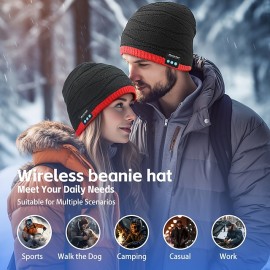 Winter Fashion Warm Wireless Music Headset Fish Pattern Boutique Hat Christmas Gift Wireless Beanie Hat

