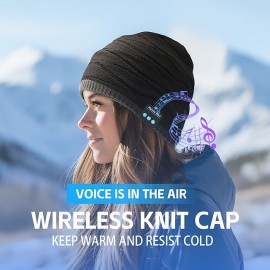 Winter Fashion Warm Wireless Music Headset Fish Pattern Boutique Hat Christmas Gift Wireless Beanie Hat
