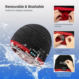 Winter Fashion Warm Wireless Music Headset Fish Pattern Boutique Hat Christmas Gift Wireless Beanie Hat
