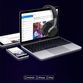 Bluetooth Headphones Wireless Headphon with Mic USB Adaptor Headset Noise Canceling Stereo Foldable Bass for TV Earphone
