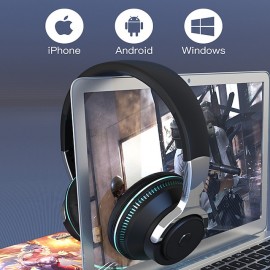 Bluetooth Headphones Wireless Headphon with Mic USB Adaptor Headset Noise Canceling Stereo Foldable Bass for TV Earphone
