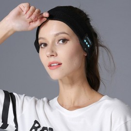 Bluetooth Headband HD Speakers Z3 Bluetooth 5.0 Wireless Headband Headphones Stylish Grey Headband Outdoor Fitness Headset Music Headband Knitting Movement for Christmas Gift
