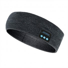 Bluetooth Headband HD Speakers Z3 Bluetooth 5.0 Wireless Headband Headphones Stylish Grey Headband Outdoor Fitness Headset Music Headband Knitting Movement for Christmas Gift
