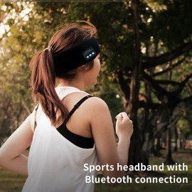 Bluetooth Headband HD Speakers Z3 Bluetooth 5.0 Wireless Headband Headphones Stylish Grey Headband Outdoor Fitness Headset Music Headband Knitting Movement for Christmas Gift
